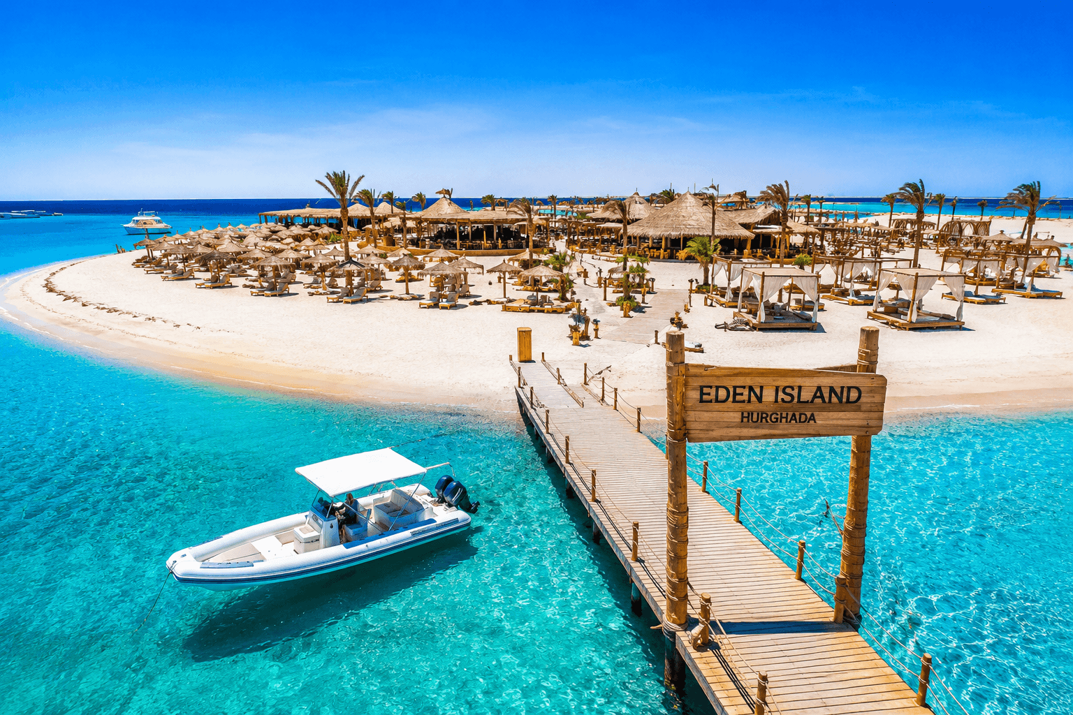 Hurghada: Private Speed Boat to Eden Island